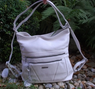 Batoh smotanový kabelka crossbody strieborné kovanie 