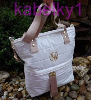 Kabelka biela s leskom zlaté kovanie LAURA BIAGGI