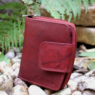 Dámska hnedá peňaženka matná koža preklopka Loranzo