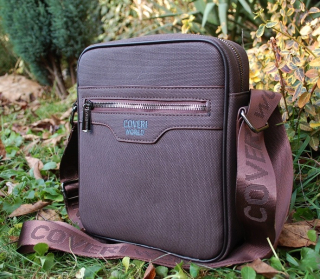  Pánska hnedá tmavá taška COVERI WORLD