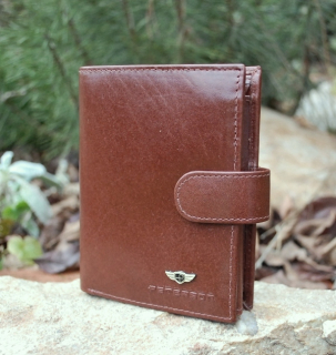 Pánska peňaženka hnedá koňaková PETERSON