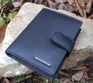 Pánska modrá peňaženka vysoká matná koža Bellugio 