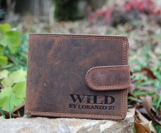 Peňaženka pánska hnedá pracka brúsená koža