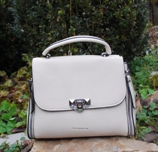 Kabelka smotanová krátka rúčka dlhé ramienko