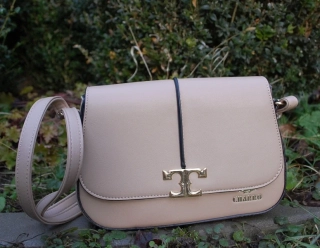 Kabelka krémová zlaté logo CHARRO 