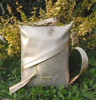 Kabelka zlatá  zlatistá crossbody LAURA BIAGGI