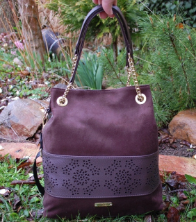 Kabelka hnedá zlatá zlaté retiazky LAURA BIAGGI