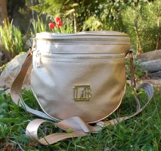 Kabelka zlatá rose gold ľadvinka dlhé ramienko LAURA BIAGGI