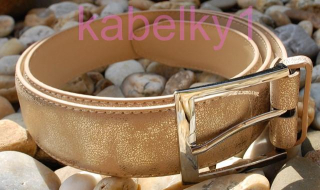 Opasok zlatý strieborna pracka ekokoža